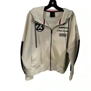 NWT Women's Air Jordan Jumpman 23 Race Team Hoodie Full Zip White Sz Large